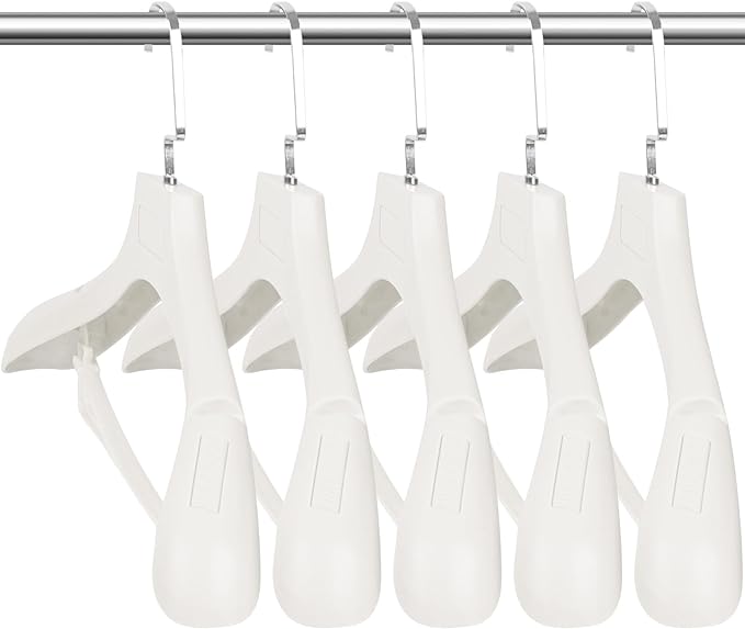 Plastic Extra Wide Shoulder Suit Hangers by DEDU