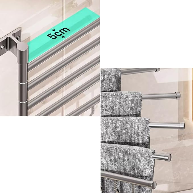 Swing Out Towel Bar Wall Mounted, Towel Rack - Image 3