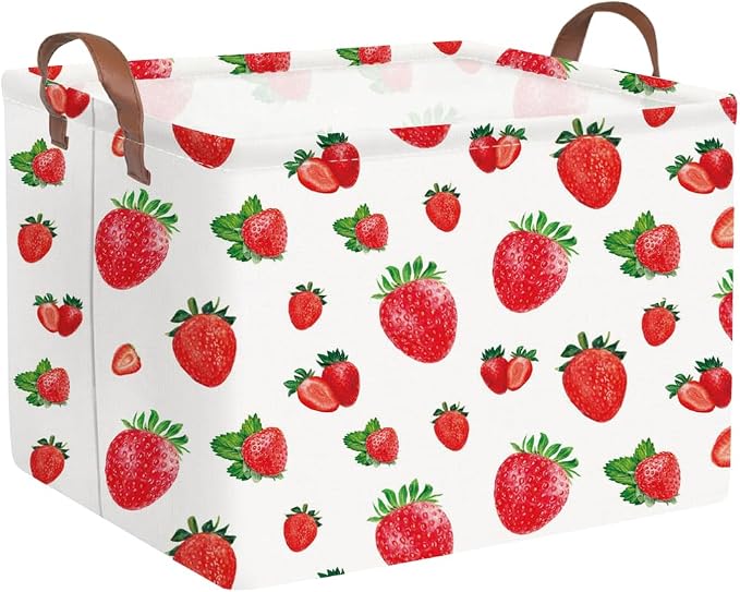 Rectangular strawberry basket, Waterproof foldable storage box by FXOCSHE