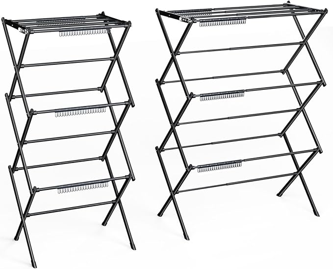 3 Tier Clothes Drying Rack, Foldable Drying Rack Clothing, Indoor & Outdoor by Rbitroise