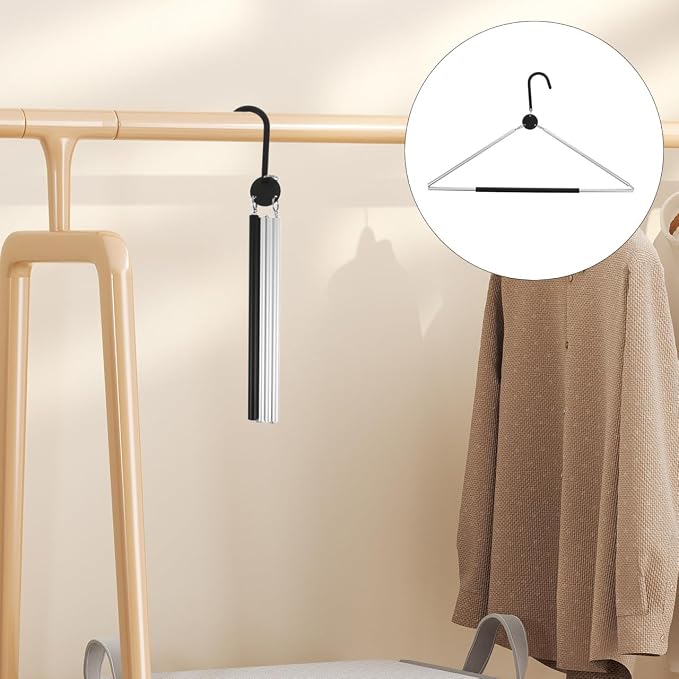 Portable Foldable Clothes Hanger Lightweight Travel Hanger Space Saving Folding - Image 6
