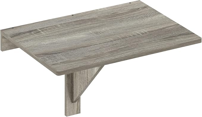 Furinno Hermite Wall Mounting Folding Table, French Oak - Image 5