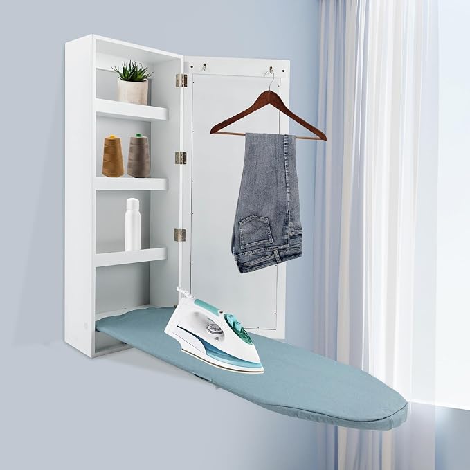 Wall Mounted Ironing Board, 22.04 Lbs Capacity Foldable Ironing Storage Station - Image 3