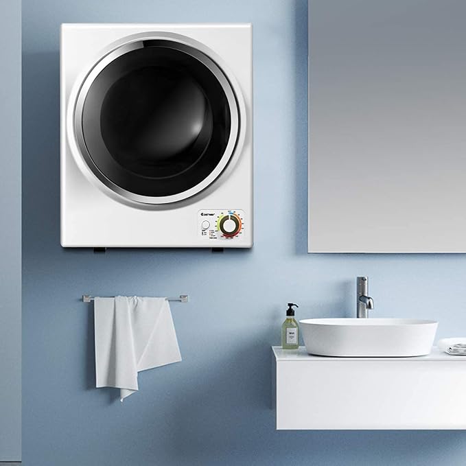 COSTWAY Compact Laundry Dryer, 110V Electric Portable Clothes Dryer - Image 9
