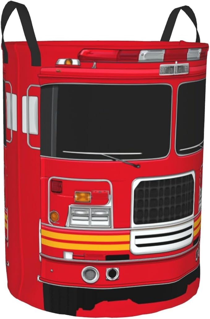 Fire Truck Laundry Basket Storage Bin Foldable Laundry Hamper Clothes Storage - Image 2