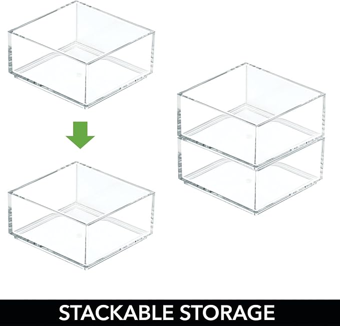 mDesign Plastic Square Desk Organizer - Image 5