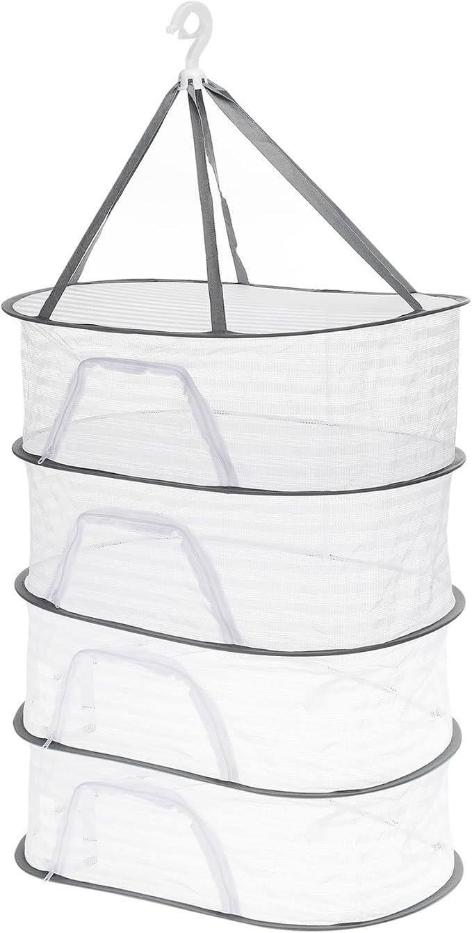 PATIKIL Folded Mesh Clothes Hanging Dryer, 4-Tier Sweater Drying Rack Folding by PATIKIL