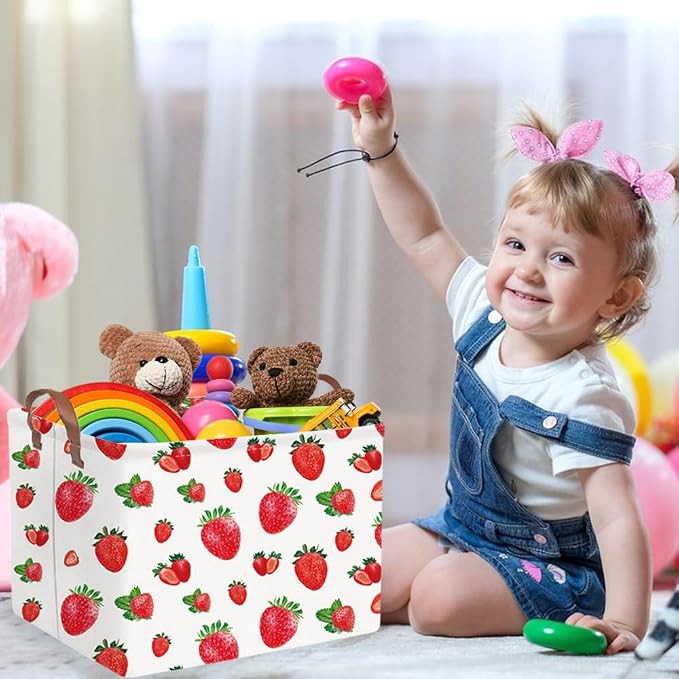 Rectangular strawberry basket, Waterproof foldable storage box - Image 2