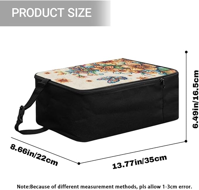 Butterfly Flower Steam Iron Storage Bag Foldable Portable Storage Case - Image 7