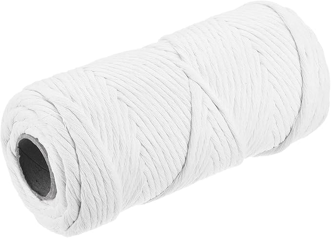 MECCANIXITY Cotton Rope Twisted Braided Twisted Single Strand Cord, Plant Hanger by MECCANIXITY