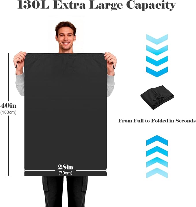Laundry Bags Extra Large Heavy Duty, Nylon Travel Laundry Bag - Image 2