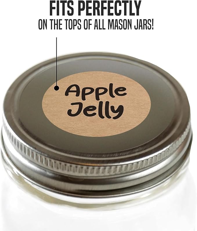 MESS Dissolvable Canning Labels, 1.5" Round, Food Storage & Containers - Image 7