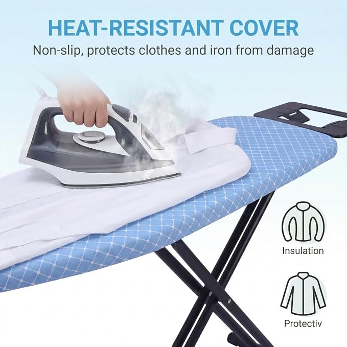 Compact Ironing Board 36" x 12", Adjustable Height Foldable Iron Board - Image 5