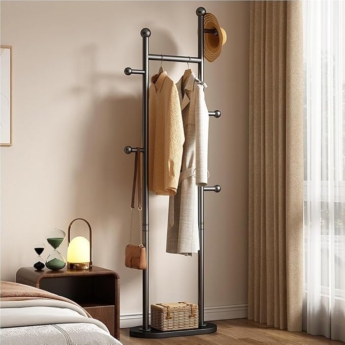 Simple Clothes Hanger, Carbon Steel Coat Rack, Floor-standing Clothes Drying - Image 8