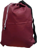 Small Laundry Bag with Drawstring, Carry Strap, Locking Closure, Color: Burgundy by Laundry+Bag+Store+Online