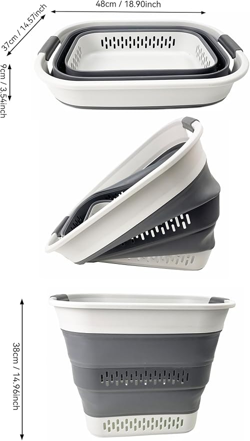 SAMMART 40L Collapsible Plastic Laundry Basket - Image 6