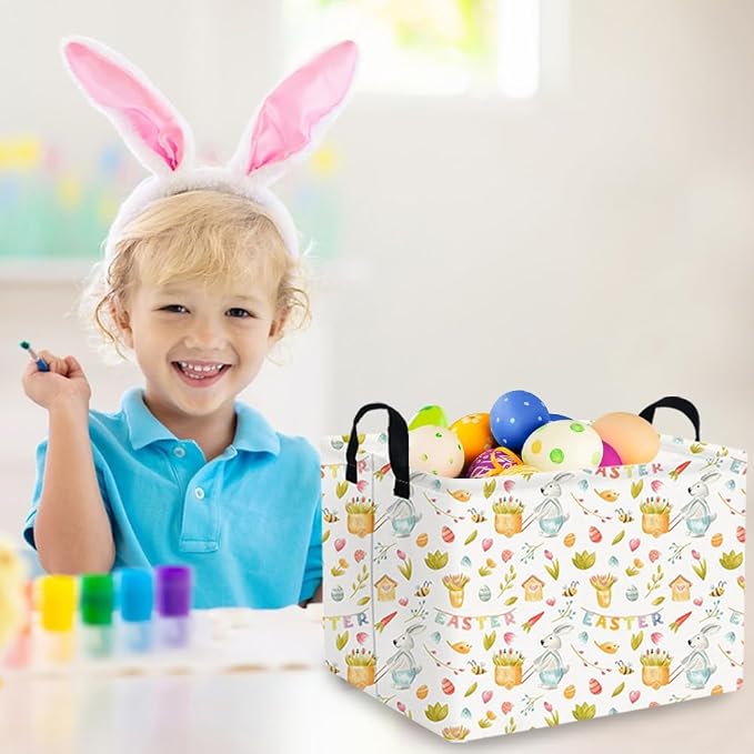 Rectangular Easter basket, Easter basket empty, Kids Storage Baskets - Image 4
