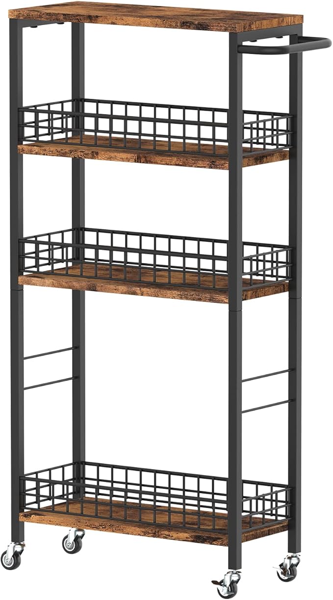 Slim Storage Cart Rolling Kitchen Cart by NORCEESAN