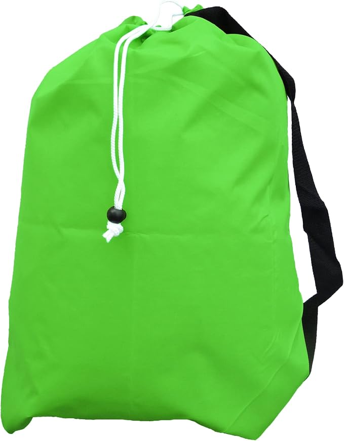 Small Laundry Bag with Drawstring, Carry Strap, Locking Closure, Color: Lime by Laundry+Bag+Store+Online
