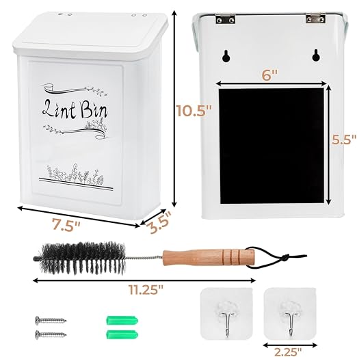 Magnetic Lint Bin, Wall Mounted Lint Trash Can - Image 2