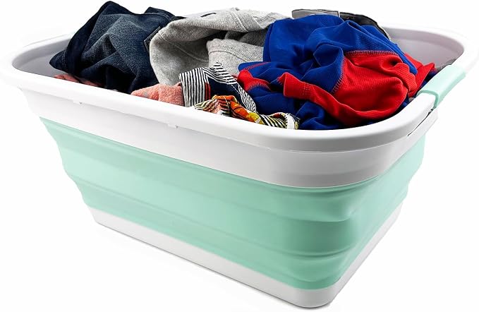 SAMMART 41L Collapsible Plastic Laundry Washing Tub/Basket-Foldable Pop Up - Image 7