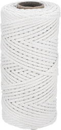 Rebower Macrame Cord 4mm x 109 Yard, Natural Cotton Macrame Rope Twisted by Rebower