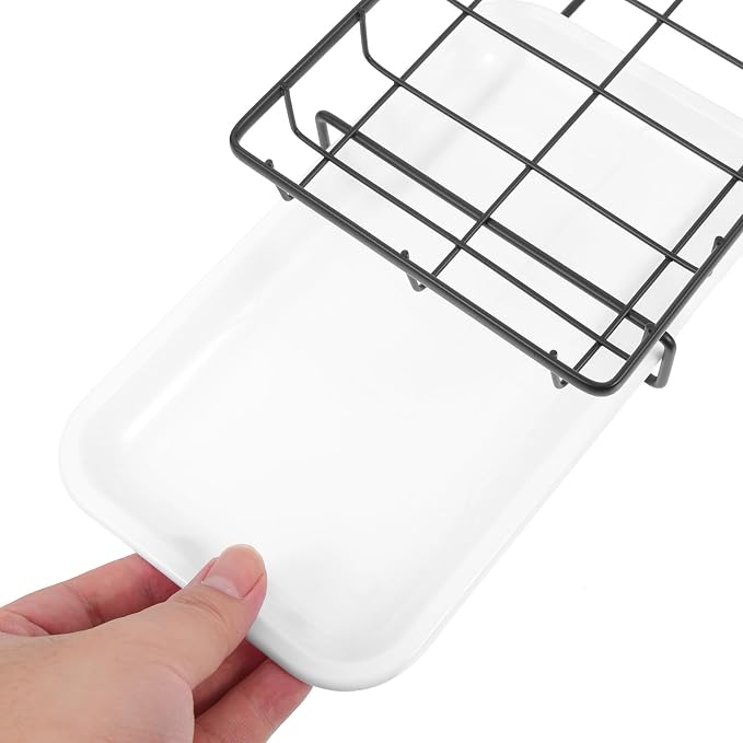 Veemoon Kitchen Dishcloth Rack and Sponge Holder Black Over Sink Draining - Image 6