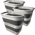 SAMMART 40L Foldable Plastic Laundry Basket by SAMMART
