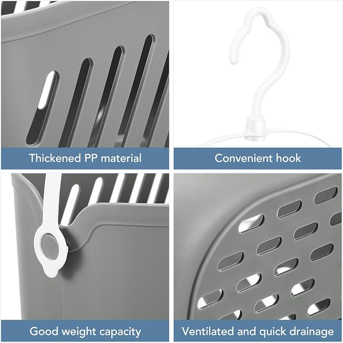 DOITOOL Hanging Shower Caddy Plastic Hanging Shower Basket Portable Kitchen - Image 7