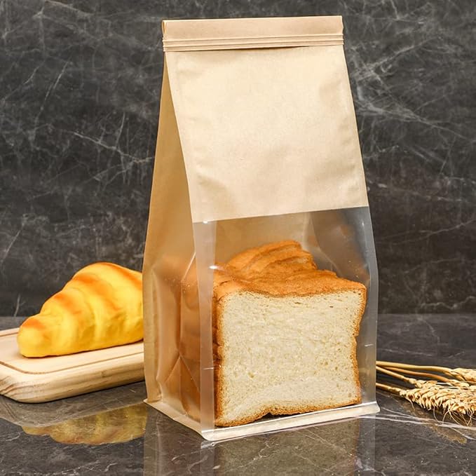 100pcs Kraft Paper Bags with Window by COMIKO