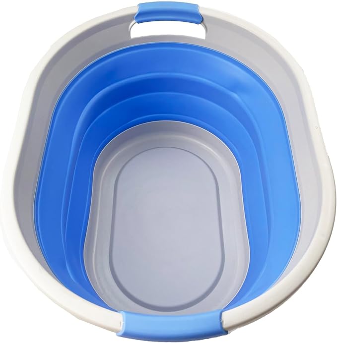 SAMMART Collapsible Plastic Oval Laundry Basket - Image 6
