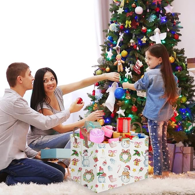 Rectangular Christmas Basket, Waterproof and foldable Tree Basket Baby Storage - Image 3