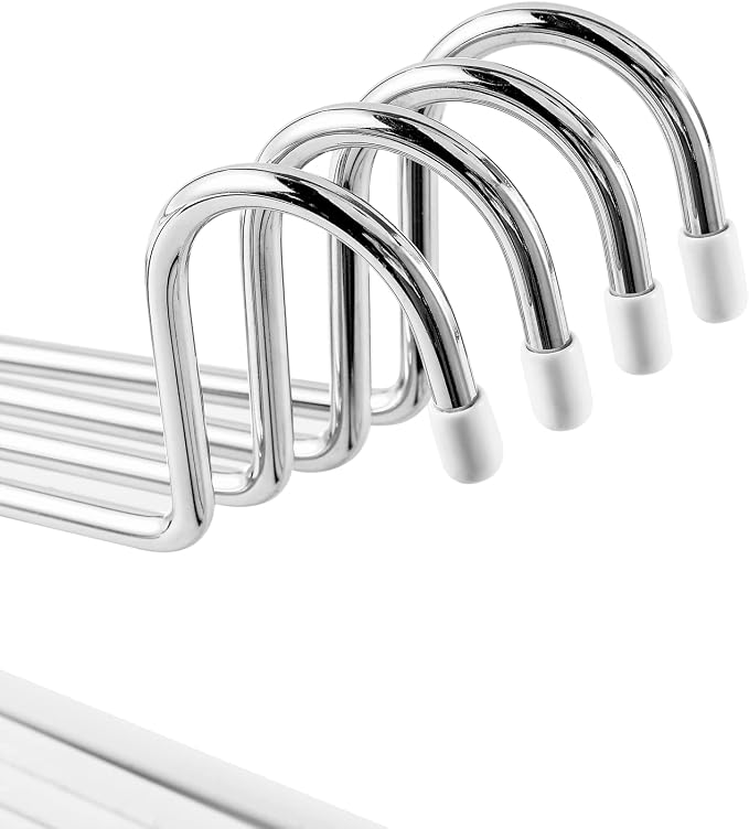 VASLIM 8 Pack Blanket Hangers Heavy Duty Black Vinyl Coated Nonslip - Image 5