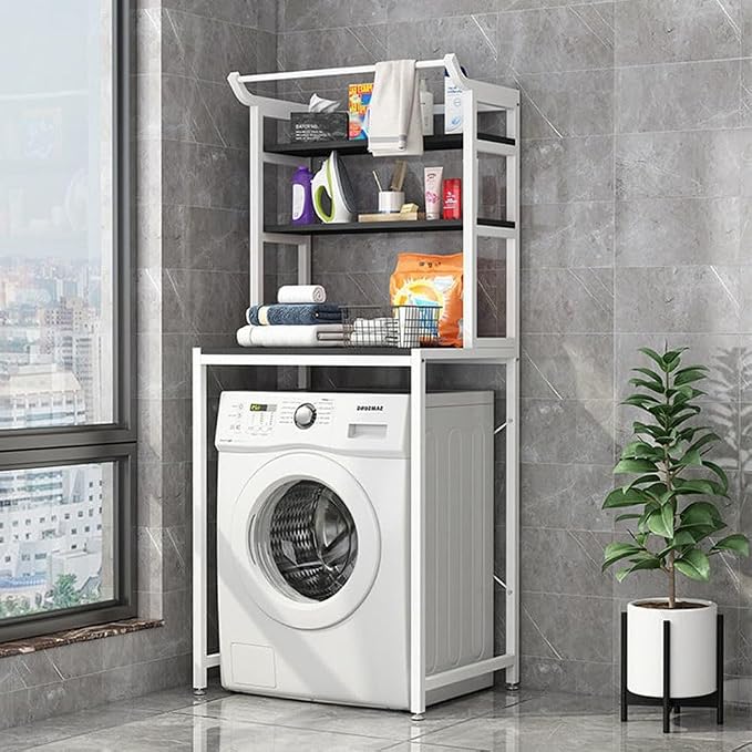 Laundry Room Shelves with Countertop, Simple Shelf, Floor-Standing Over Washer by Unknown