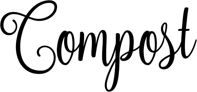 Compost 5.5w x 2.5h Label | Home Pantry Organization | Die Cut Vinyl Decal | by MinglewoodTrading