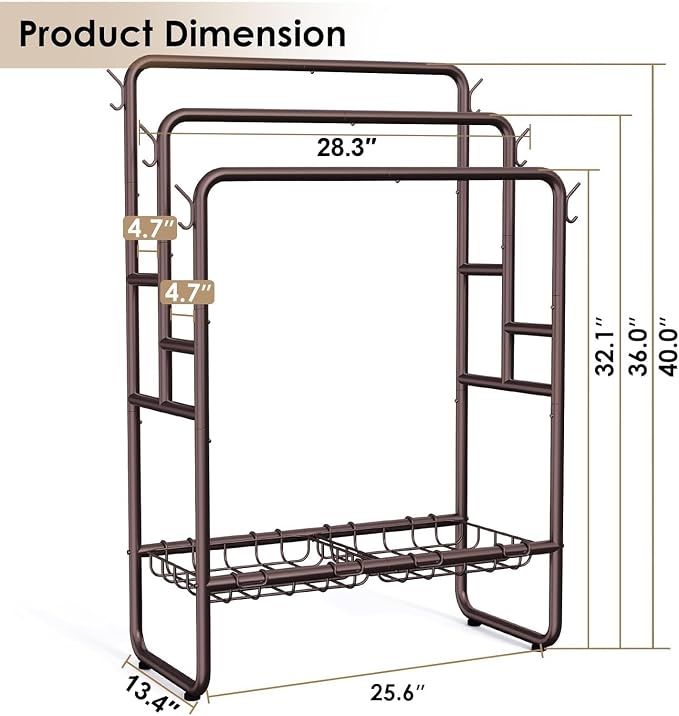 Kayfia 40" Tall Free Standing Towel Racks - Image 7