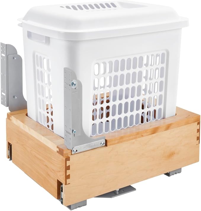 REV-A-Shelf Wood Vanity Bottom Mount Hamper w/Soft-Close/Open by Rev-A-Shelf