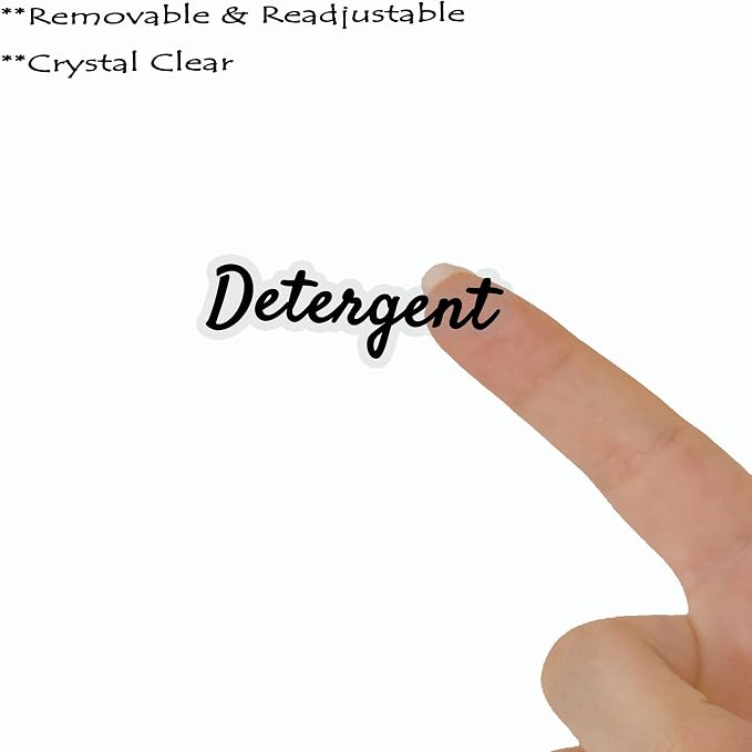 Laundry Room Organizing Labels for Glass Jars, Waterproof Home Storage - Image 2