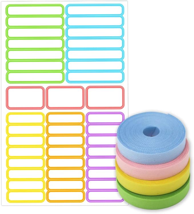 ETIKIDS Color Pack 100: 60 Thermoadhesive Fabric Labels + 40 Adhesives - Image 2
