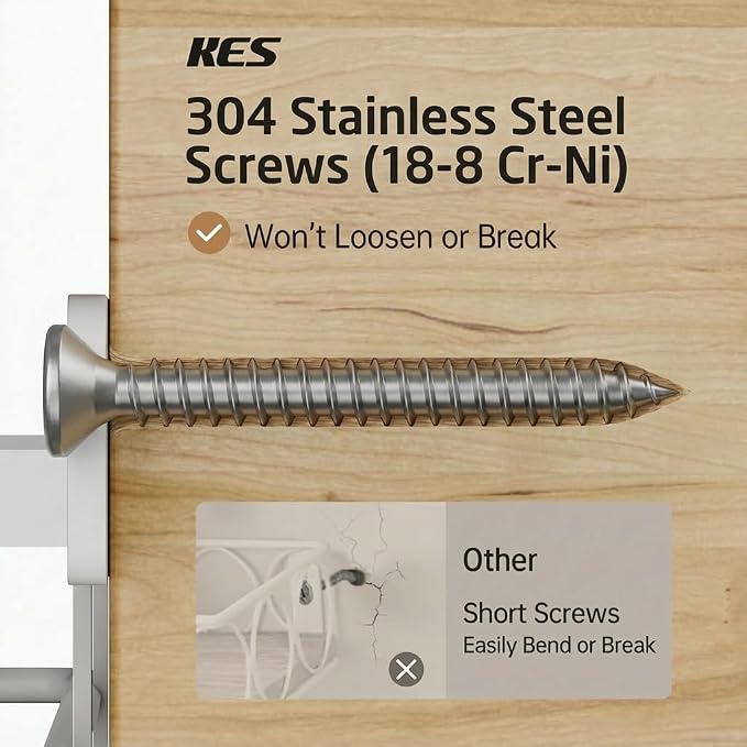 KES 90lb Heavy-Load Ironing Board Hanger Wall Mount, One-Piece Metal Frame - Image 5