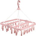 Foldable Drying Rack with Clips Space-Saving Plastic Clip Laundry Hanger by CAXUSD