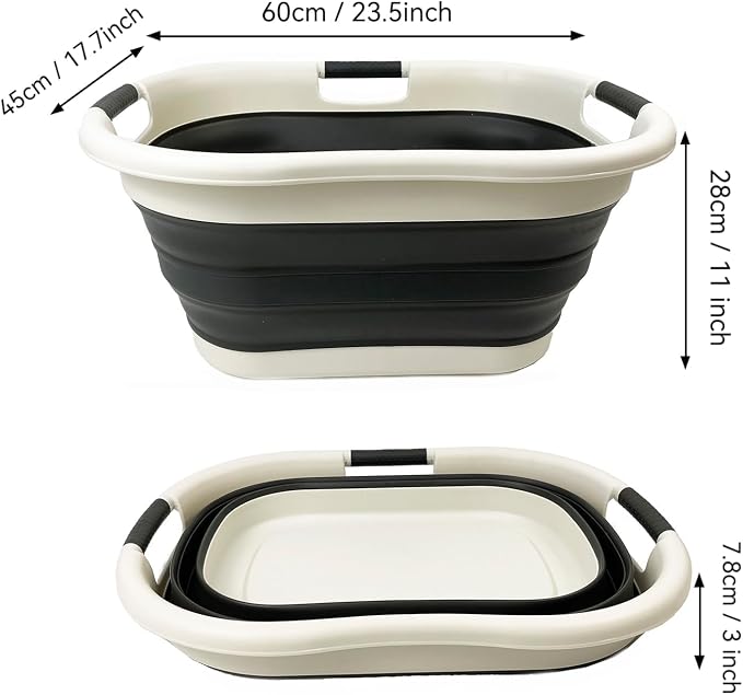 SAMMART 40L Collapsible Plastic Laundry Basket - Image 5