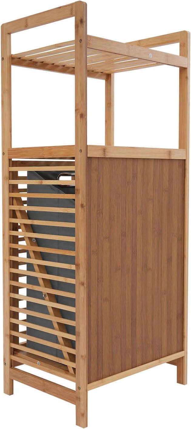 Freestanding Hamper Laundry Hamper Cabinet Hidden Laundry Hampers Flip Cabinet - Image 6
