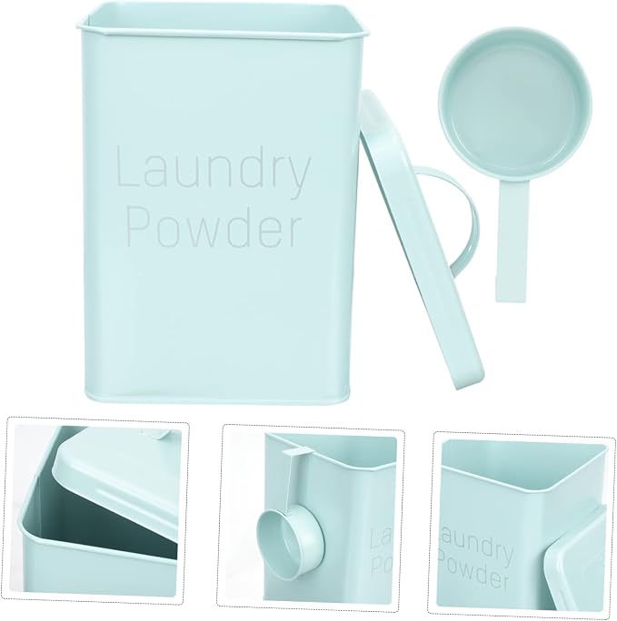 Beaupretty 1 Set Laundry Powder Storage Container Handle Iron Laundry Holder - Image 6