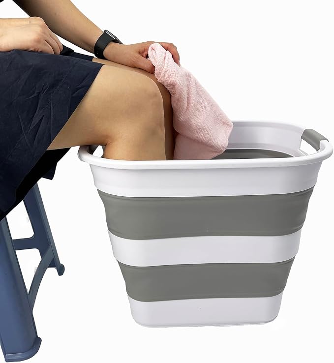 SAMMART 40L Collapsible Plastic Laundry Basket - Image 3