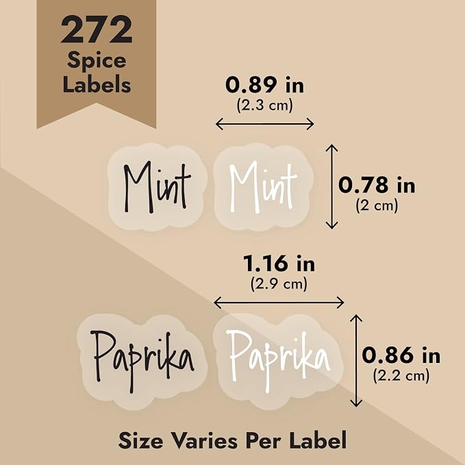 Talented Kitchen 272 Spice Labels Stickers, Water Resistant - Image 4
