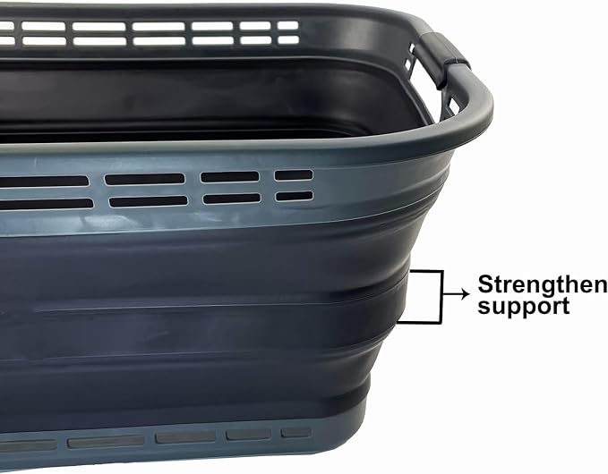 SAMMART 42L Collapsible Plastic Laundry Basket - Image 4