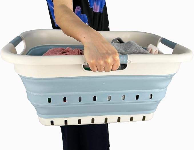 SAMMART 41L Collapsible 3 Handled Laundry Basket - Image 9