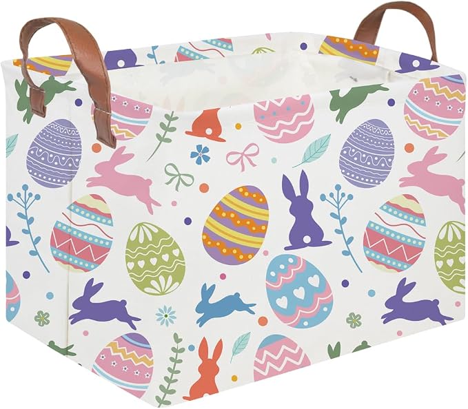FXOLCSHE Rectangular Easter basket, Nursery Hamper, Collapsible waterproof baby by FXOCSHE