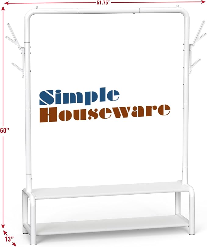 Simple Houseware 52-Inch Freestanding Closet Garment Rack - Image 5